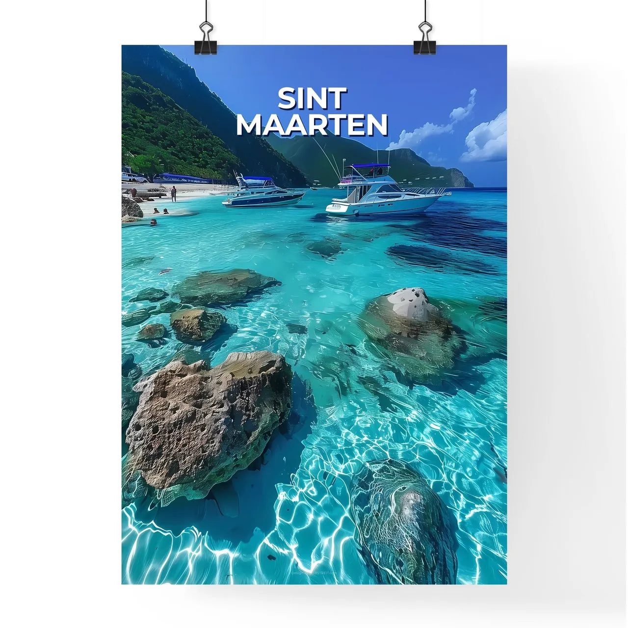 Blue Water Artwork Poster