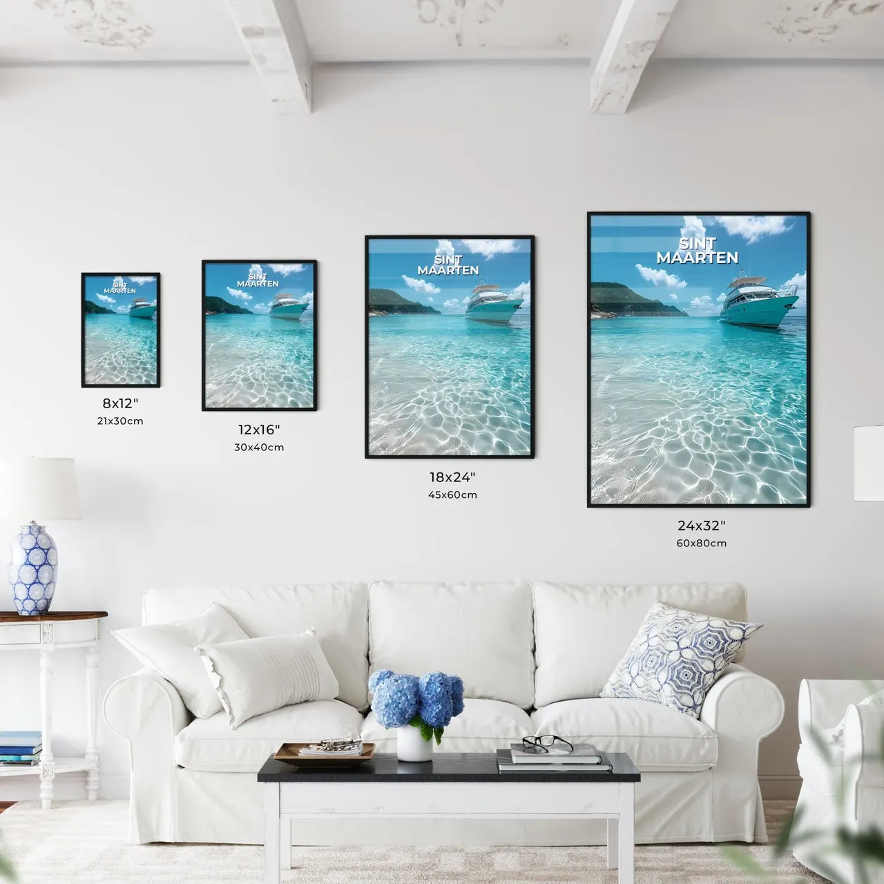 Vibrant Art Painting of a Boat in the Waters - Kitchen Hangings