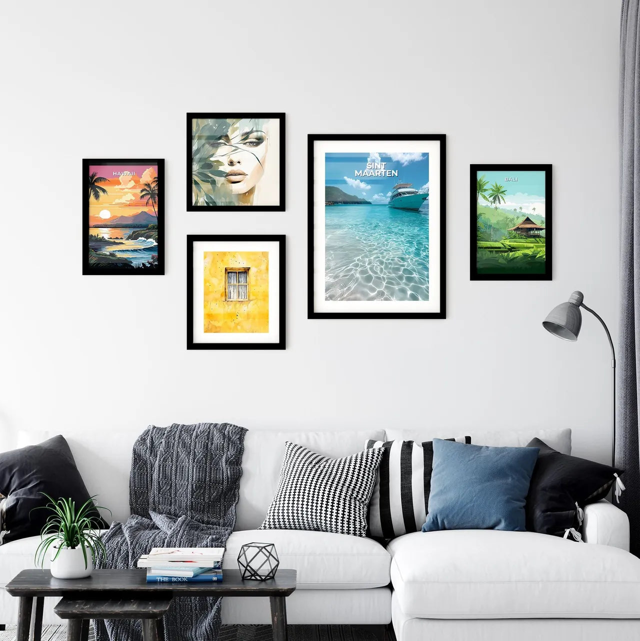 Vibrant Art Painting of a Boat in the Waters Wall Art