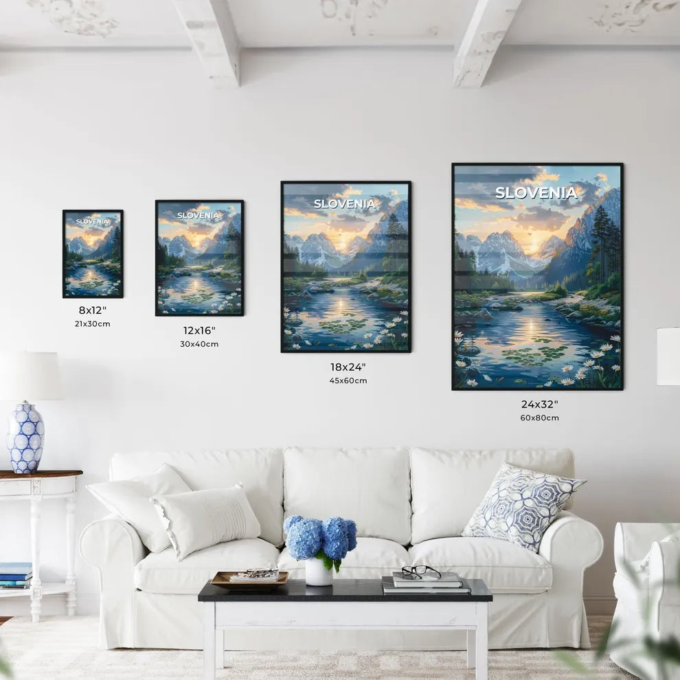 Artistic River Landscape Painting - Kitchen Hangings