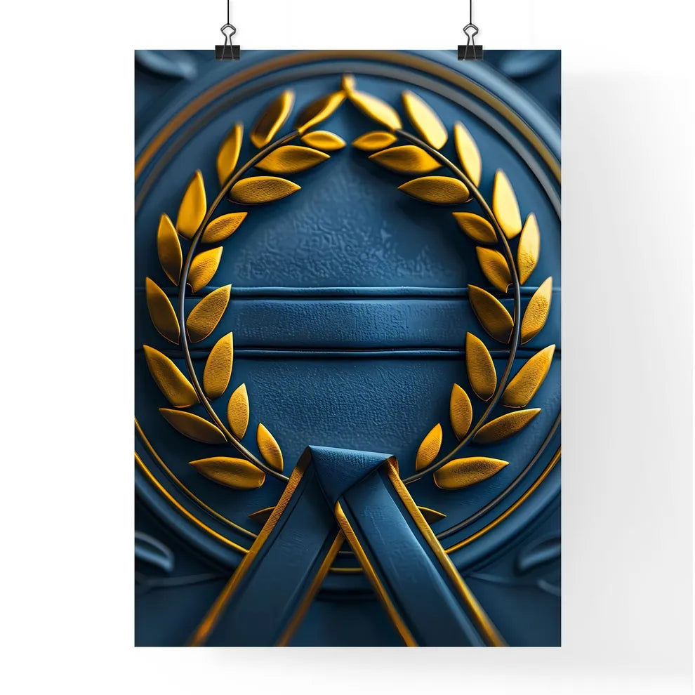 3D Laurel Wreath Icon Poster