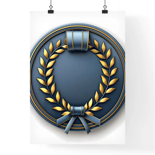 Laurel Wreath of Excellence - Vibrant 3D Ico Poster