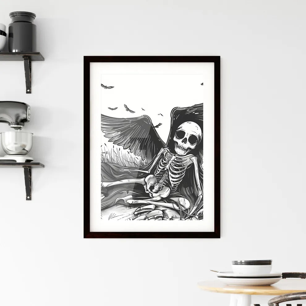 Vibrant Painting of a Winged  Framed Print