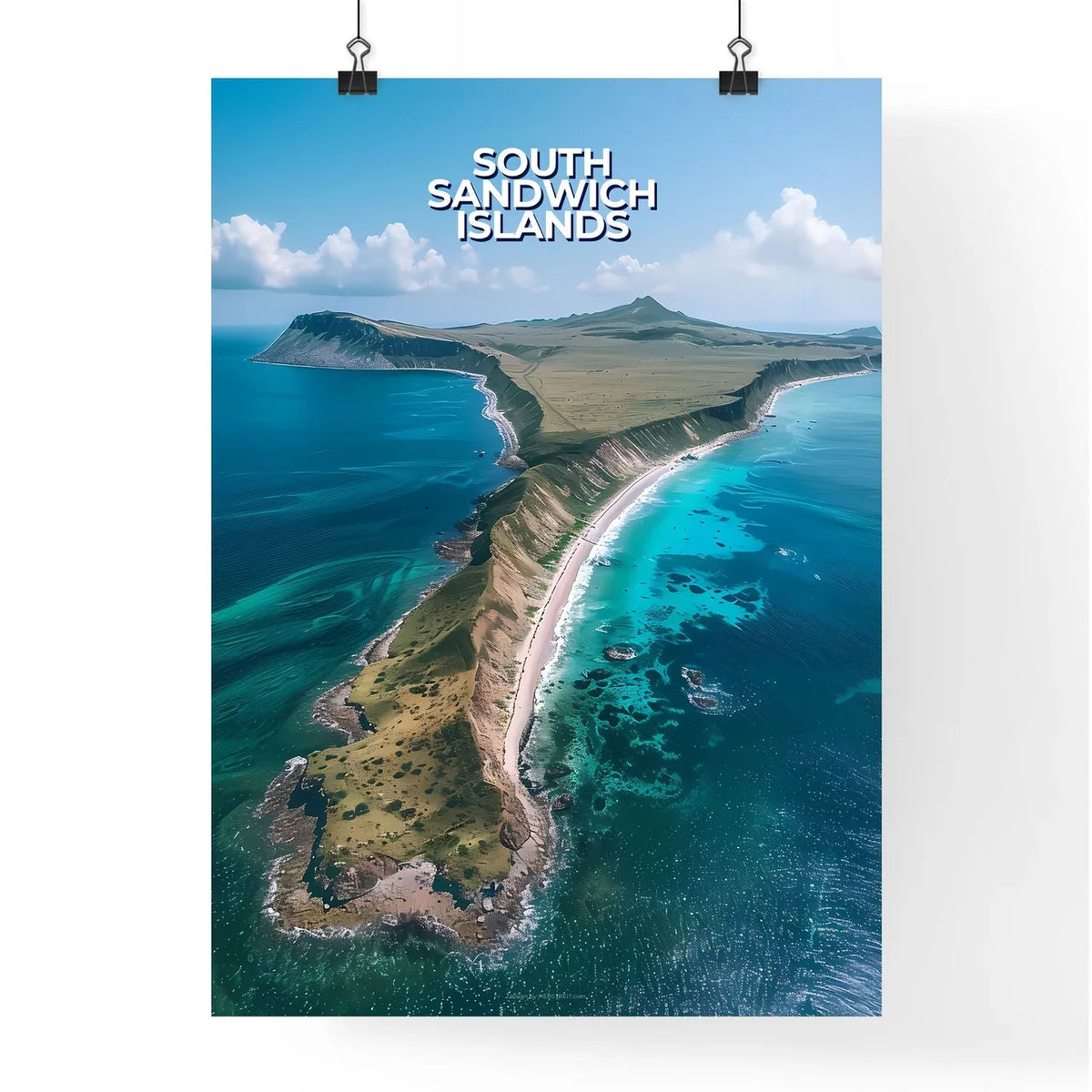 Artistic Interpretation of South Sandwich Is Poster