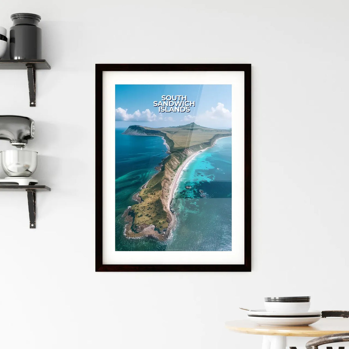 Artistic Interpretation of South Sandwich Is Framed Print