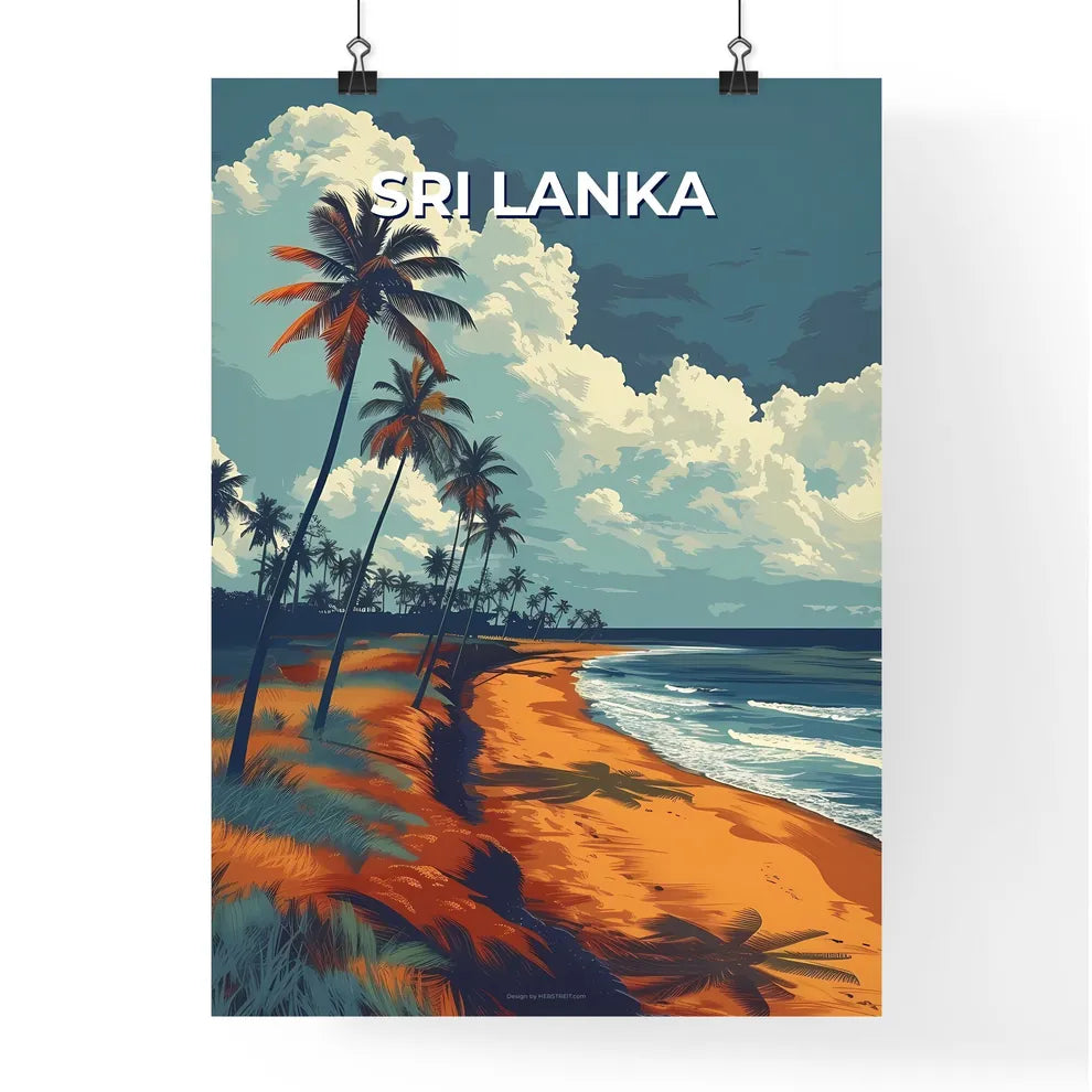 Sri Lanka Beach Painting Poster