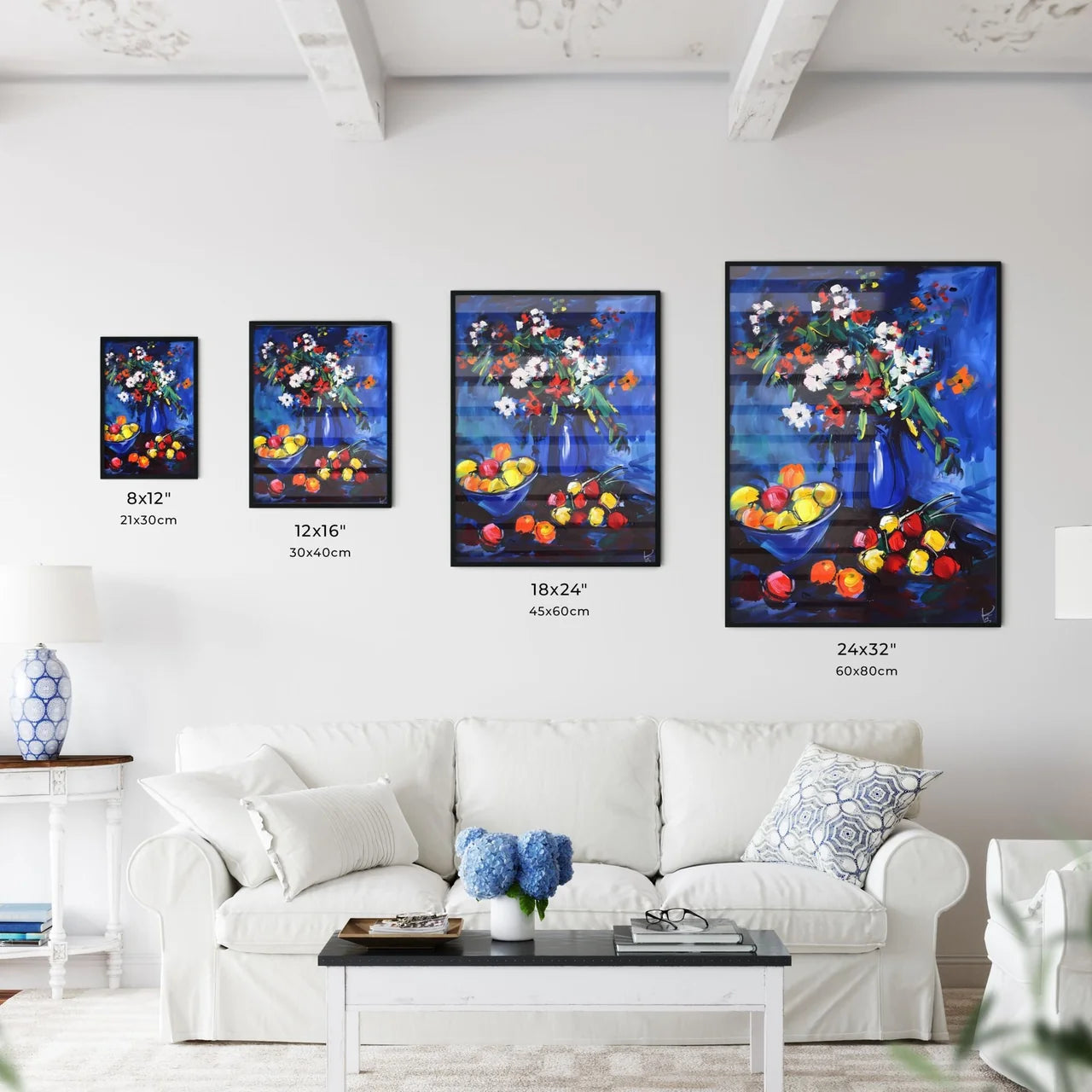 Colorful Abstract Acrylic Painting Flowers B - Kitchen Hangings