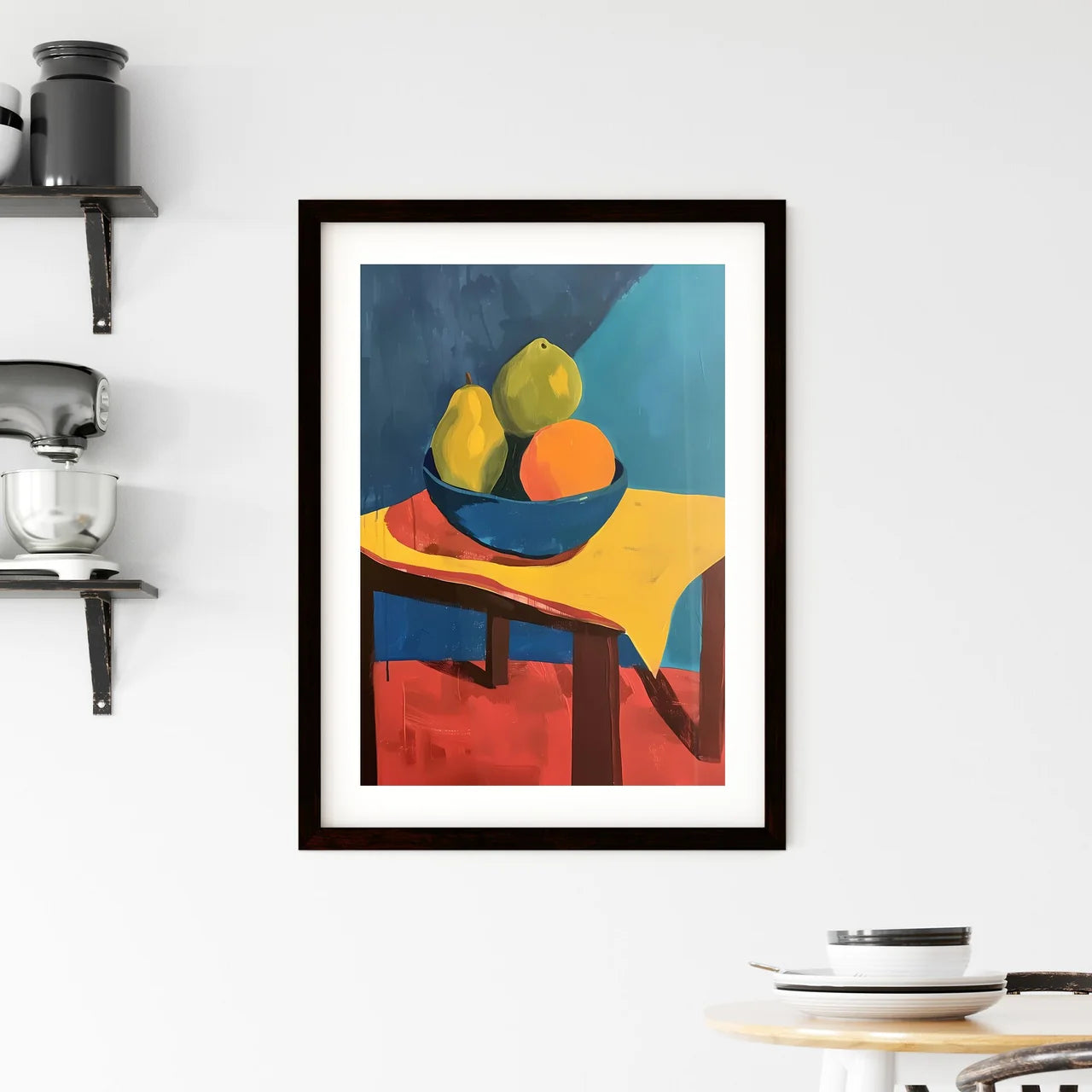 Colorful and vivid abstract modern still lif Framed Print