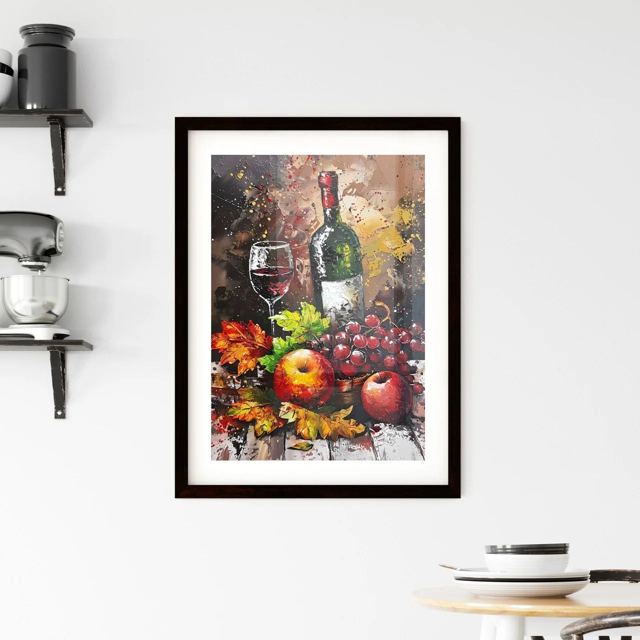 Modern acrylic painting on canvas still life Framed Print