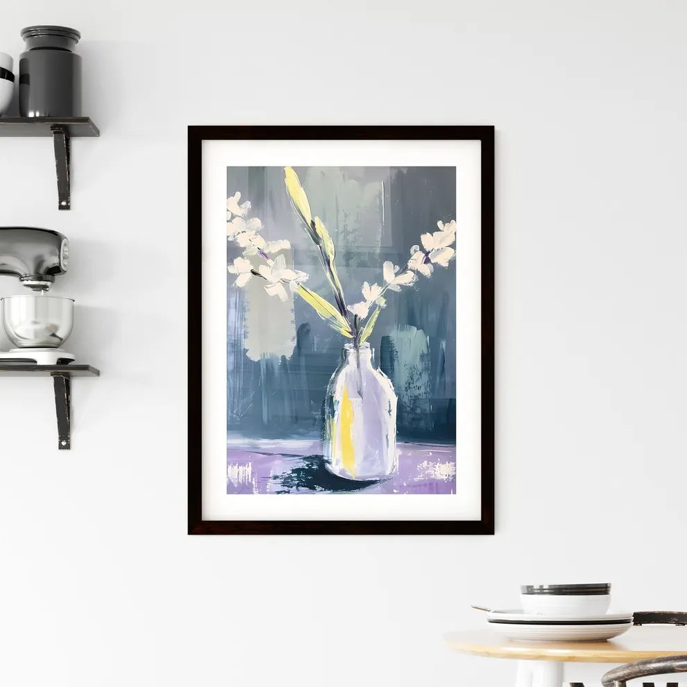 Merimeko-style acrylic painting still life a Framed Print