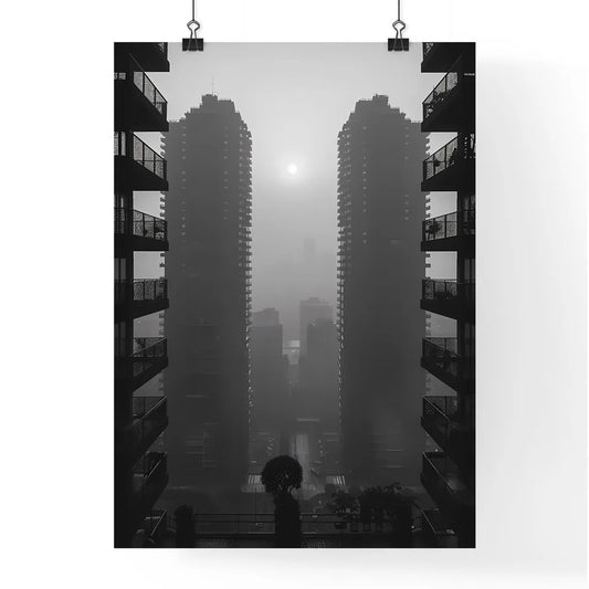 Colorful painted art skyscrapers trees landscape architecture minimalist photography Poster