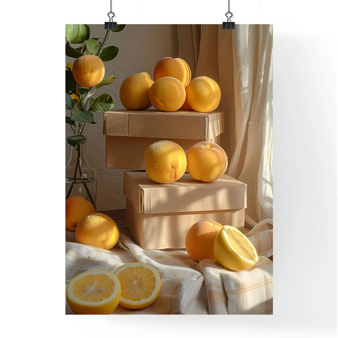 Minimalist commercial photography of vibrant Poster