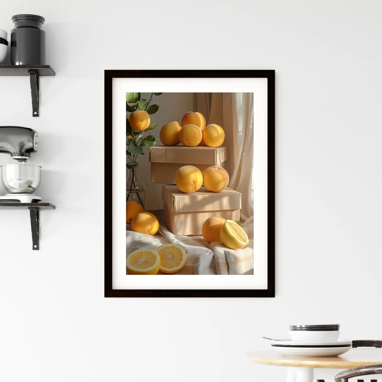 Minimalist commercial photography of vibrant Framed Print