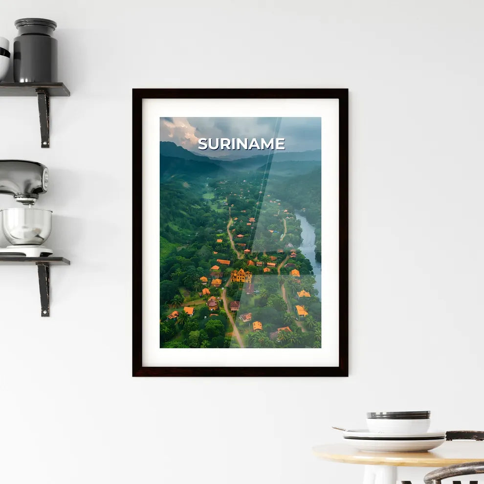 Vibrant River Valley Painting Framed Print