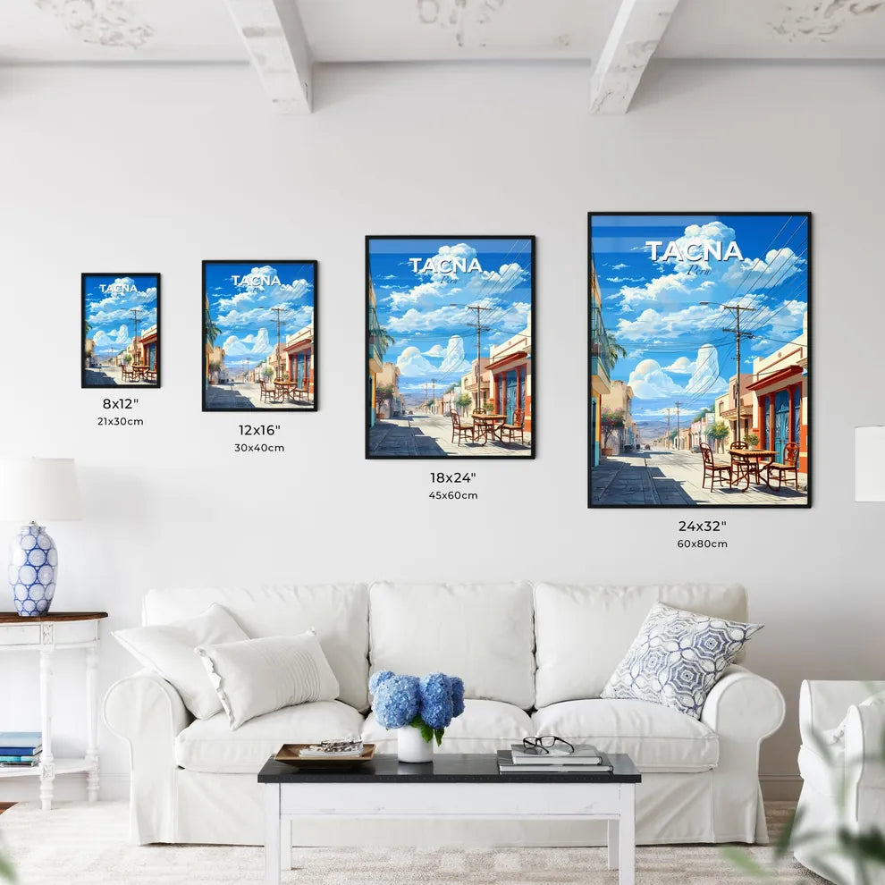 TacnaPeru Skyline Art Painting South America Cityscape VibrantArtwork Default Title