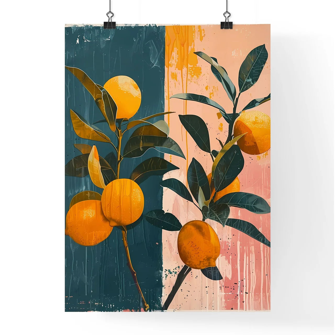 Graphic Expressionist Still Life Poster