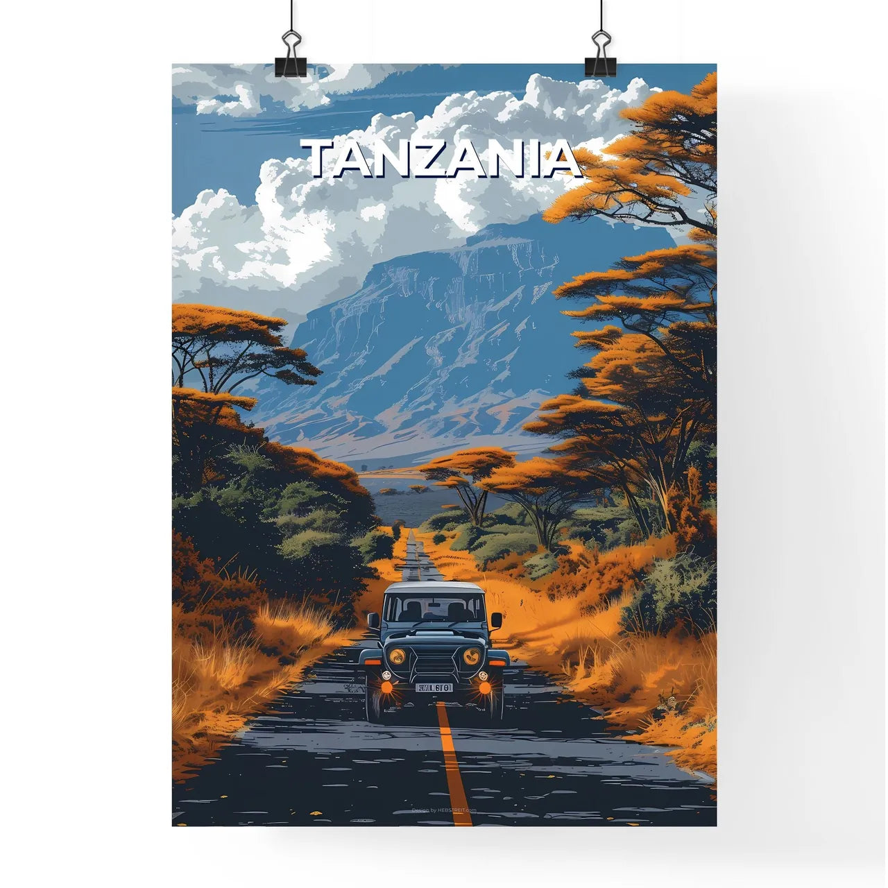 Vibrant Tanzania Painting Poster