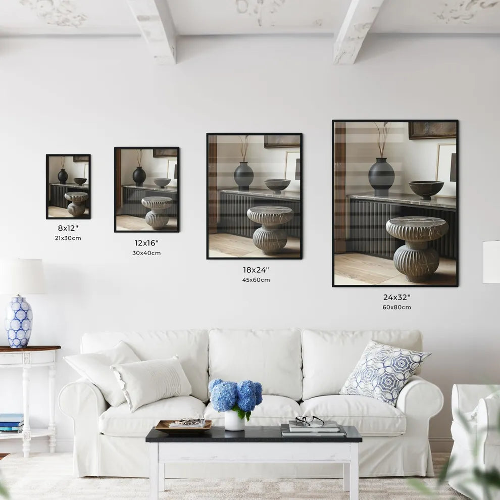 Contemporary black metal nightstand with flu - Kitchen Hangings