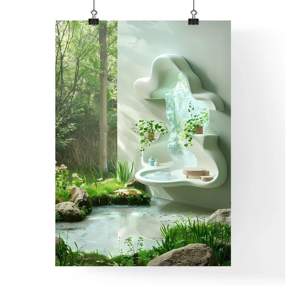 Abstract White Cloud Poster