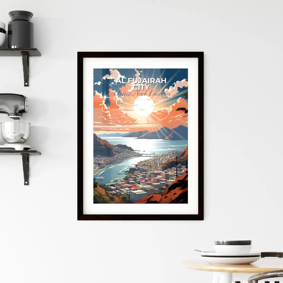 Al Fujairah City United Arab Emirates Cityscape River Art Painting Default Title