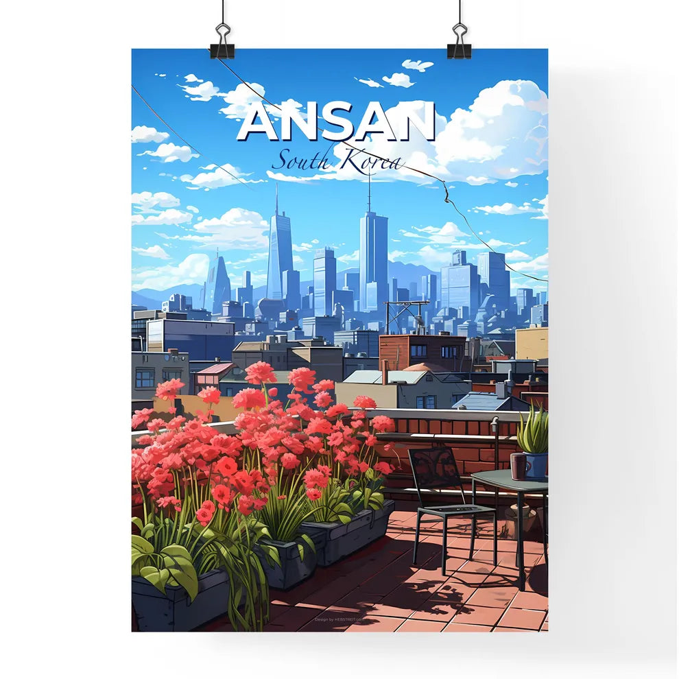 Ansan South Korea Urban Art City Skyline Painting Art Colorful Acrylic Cityscape Default Title