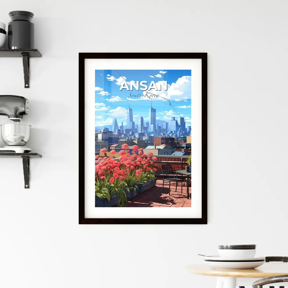 Ansan South Korea Urban Art City Skyline Painting Art Colorful Acrylic Cityscape Default Title