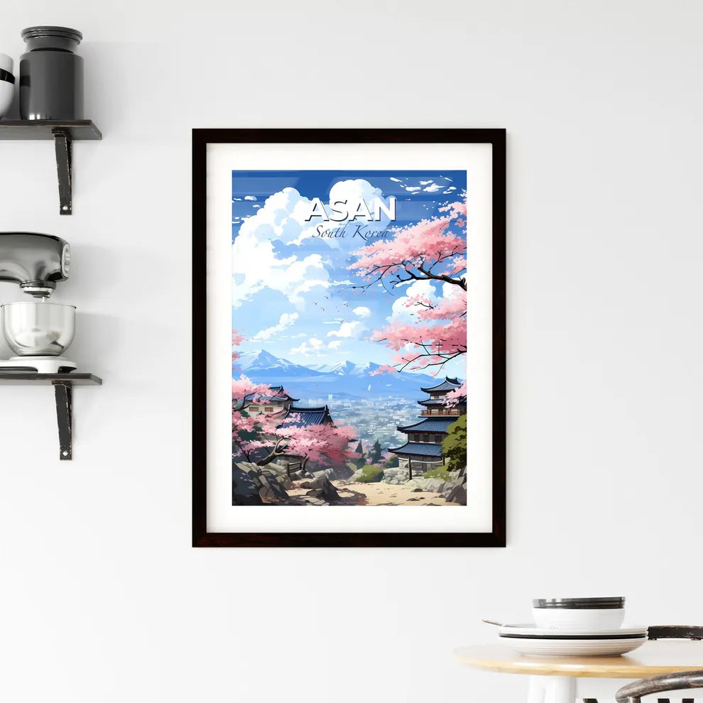 Modern Cityscape Painting: Vibrant Skyline of Asan, South Korea Default Title