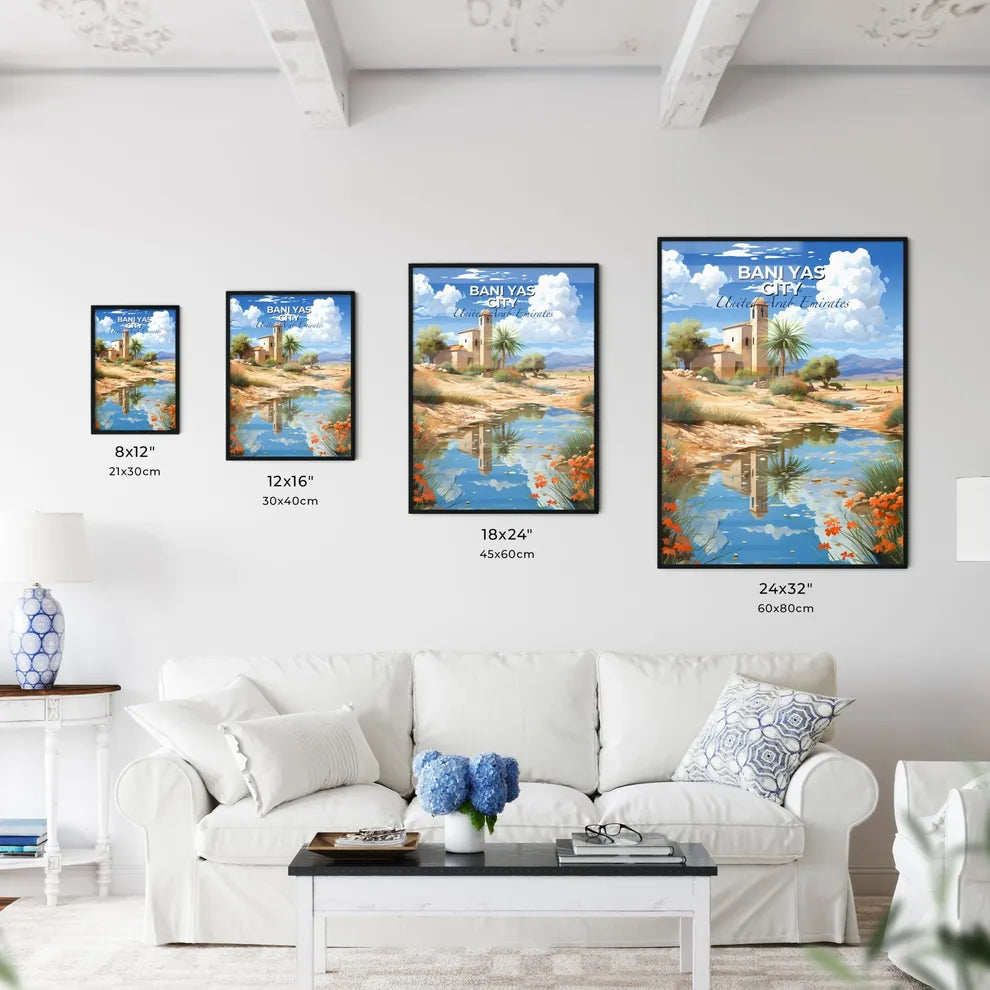 Cityscape Emirates Canvas Art Skyline בני יאס Baniyas Flowers Default Title