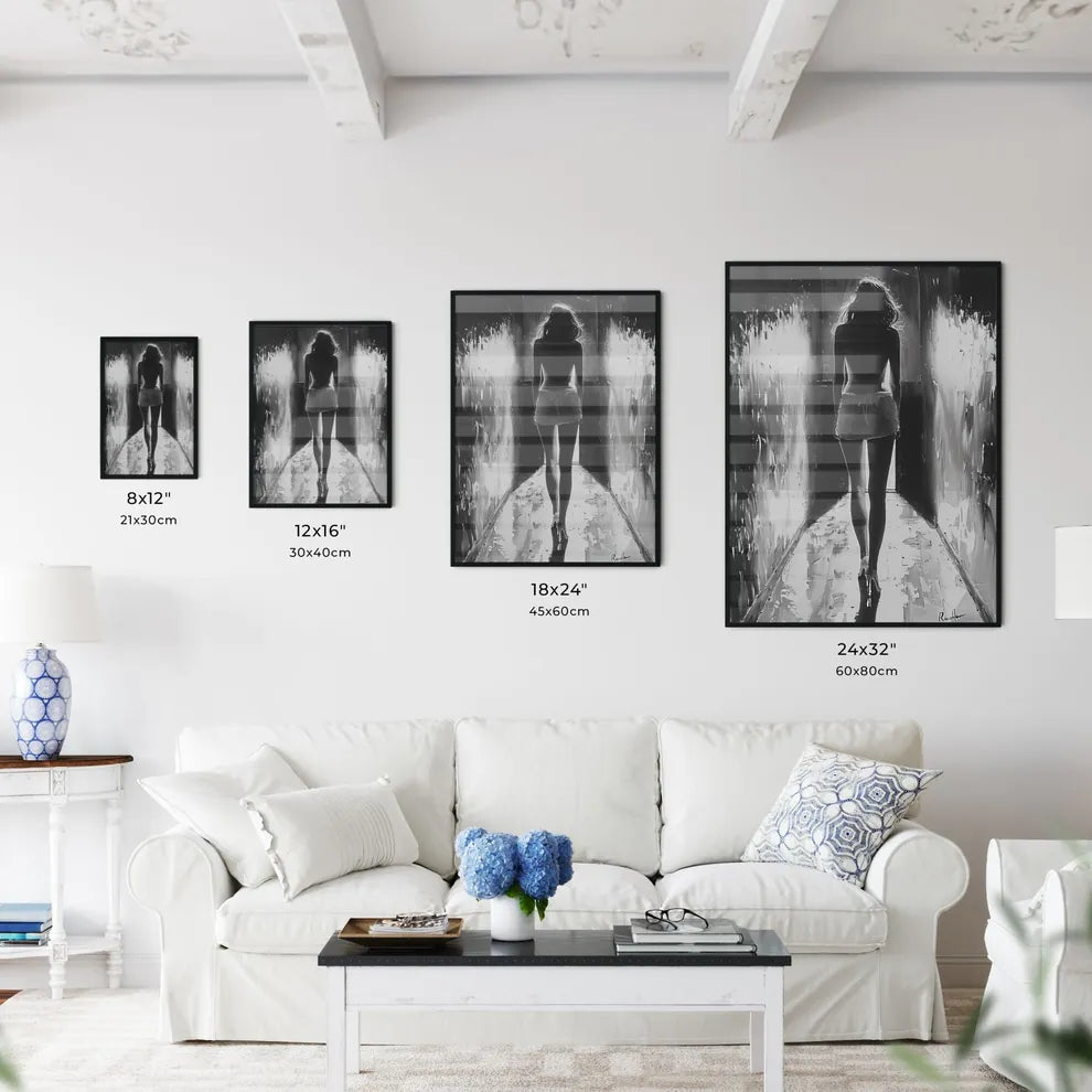 Mysteriously Elegant Monotone Femme Fatale i - Kitchen Hangings