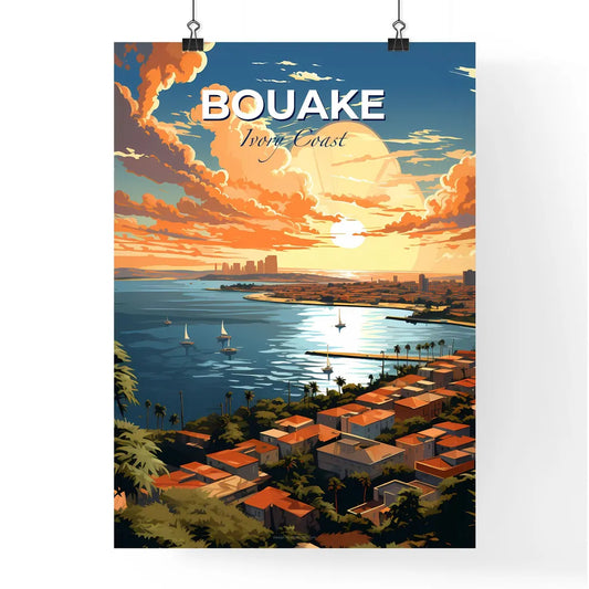 Bouake Ivory Coast City Skyline Art Painting Colorful Landscape Artwork Default Title