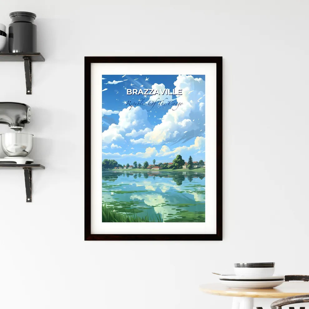 Brazzaville Cityscape Congo Painting Waterfront Art Print Africa Default Title
