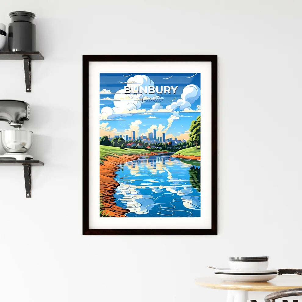 Bunbury Australia Downtown River Cityscape Abstract Art Painting Default Title