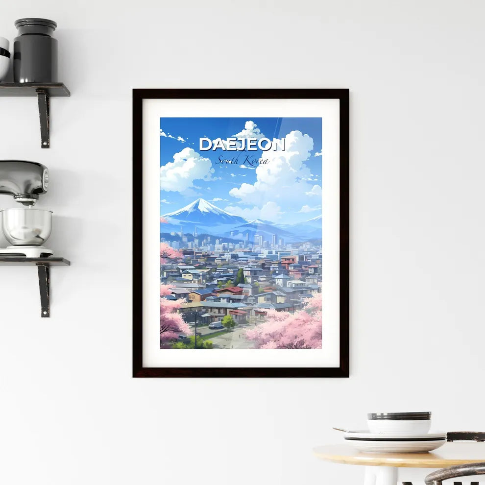 Daejeon Skyline at Cherry Blossom Season: A Blossoming City in Vibrant Hues Default Title