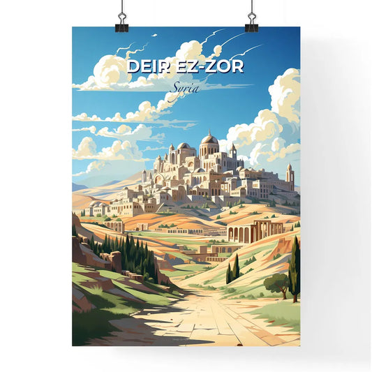 Deir ez-Zor City Skyline Painting Oil Canvas Art Urban Landscape Travel Default Title