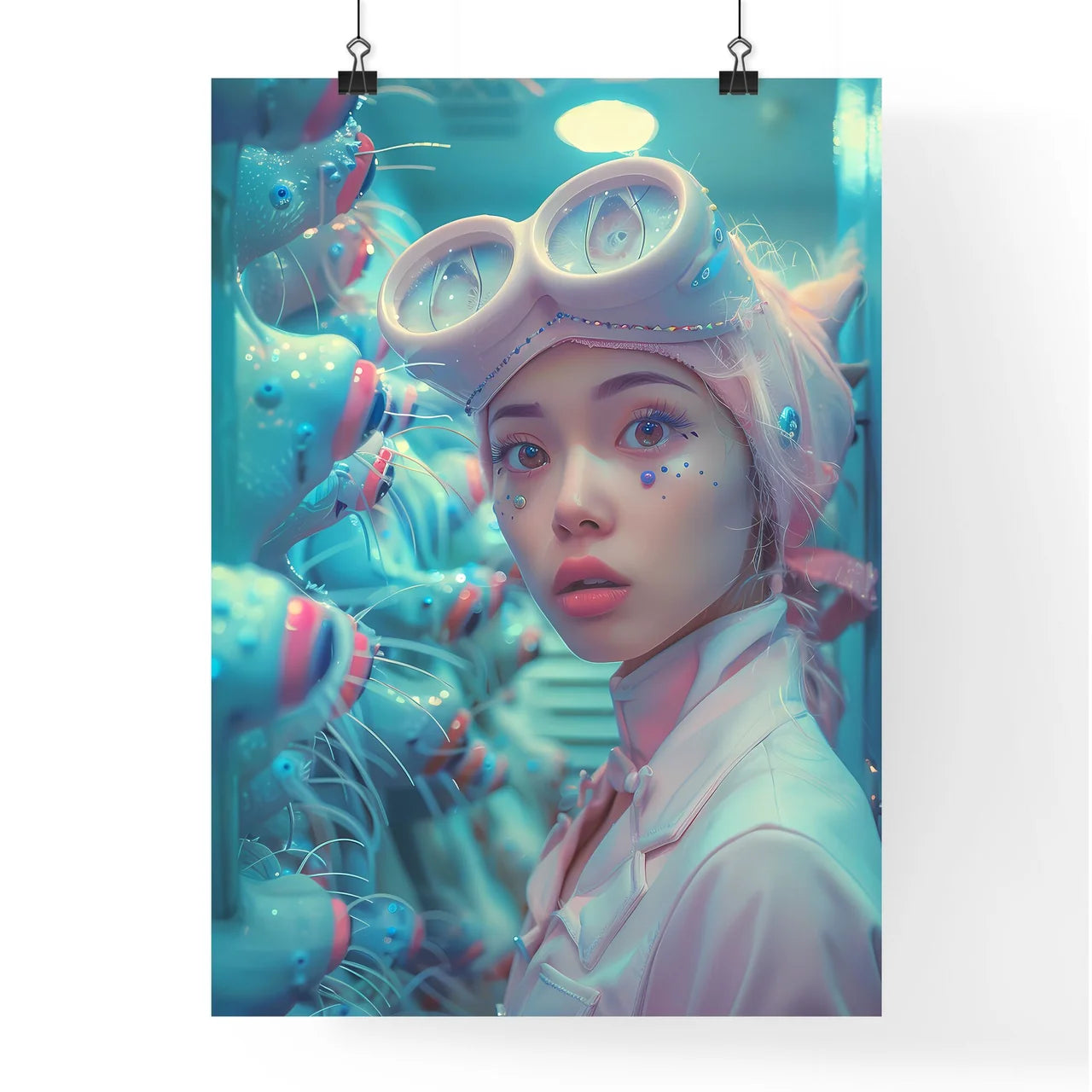 Retrofuturistic Pastel Dream: Poster