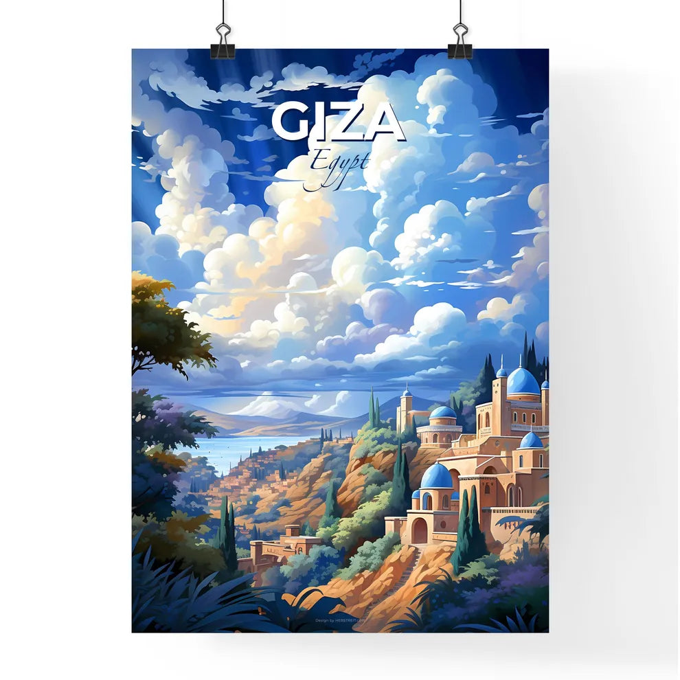 Vibrant Giza Egypt Skyline Landscape Building Architecture Cityscape Art Default Title