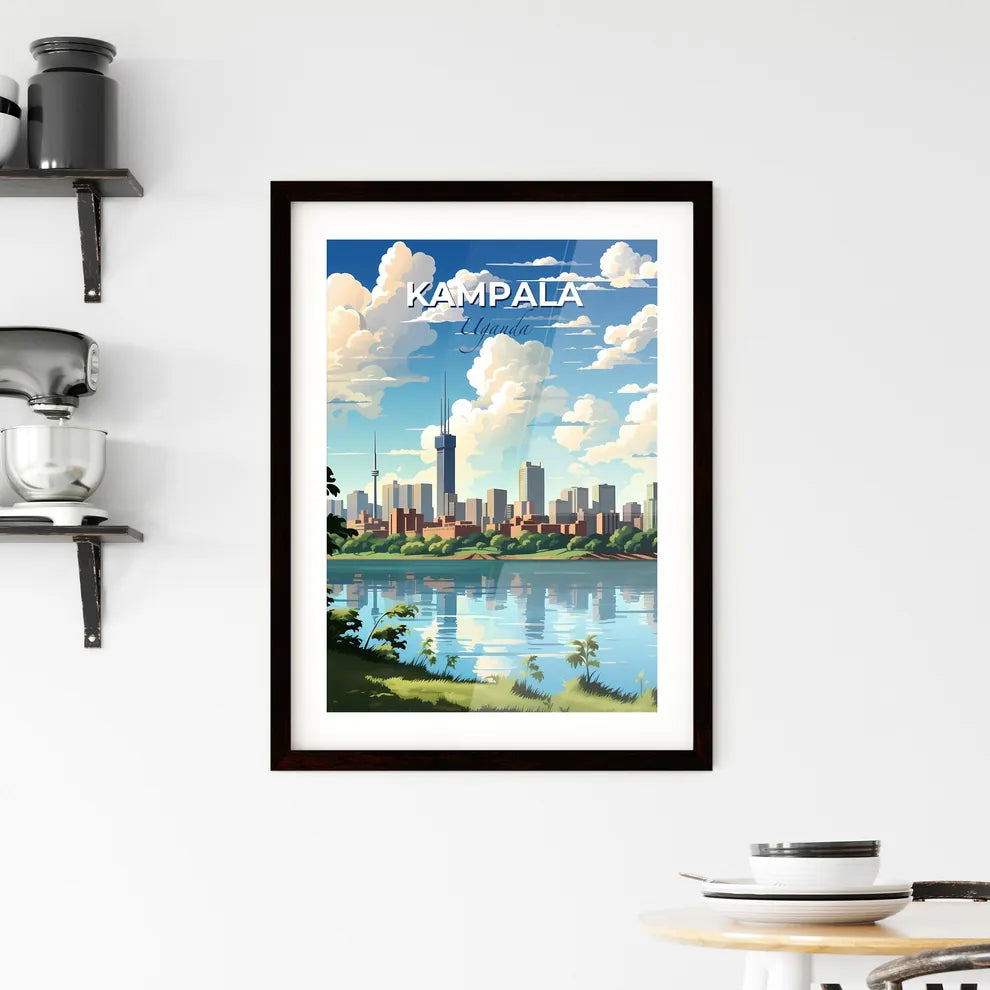 City Skyline Art - Kampala Uganda Vibrant Cityscape Urban Architecture Nature Water Features Painting Default Title