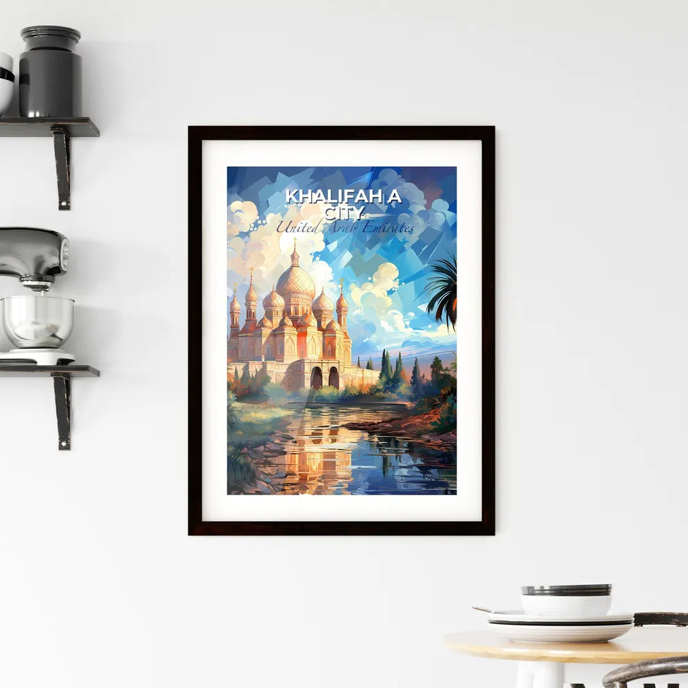 Khalifah Abu Dhabi Emirates Skyline Artistic Urban Cityscape Building Landmark Art Trees River Default Title