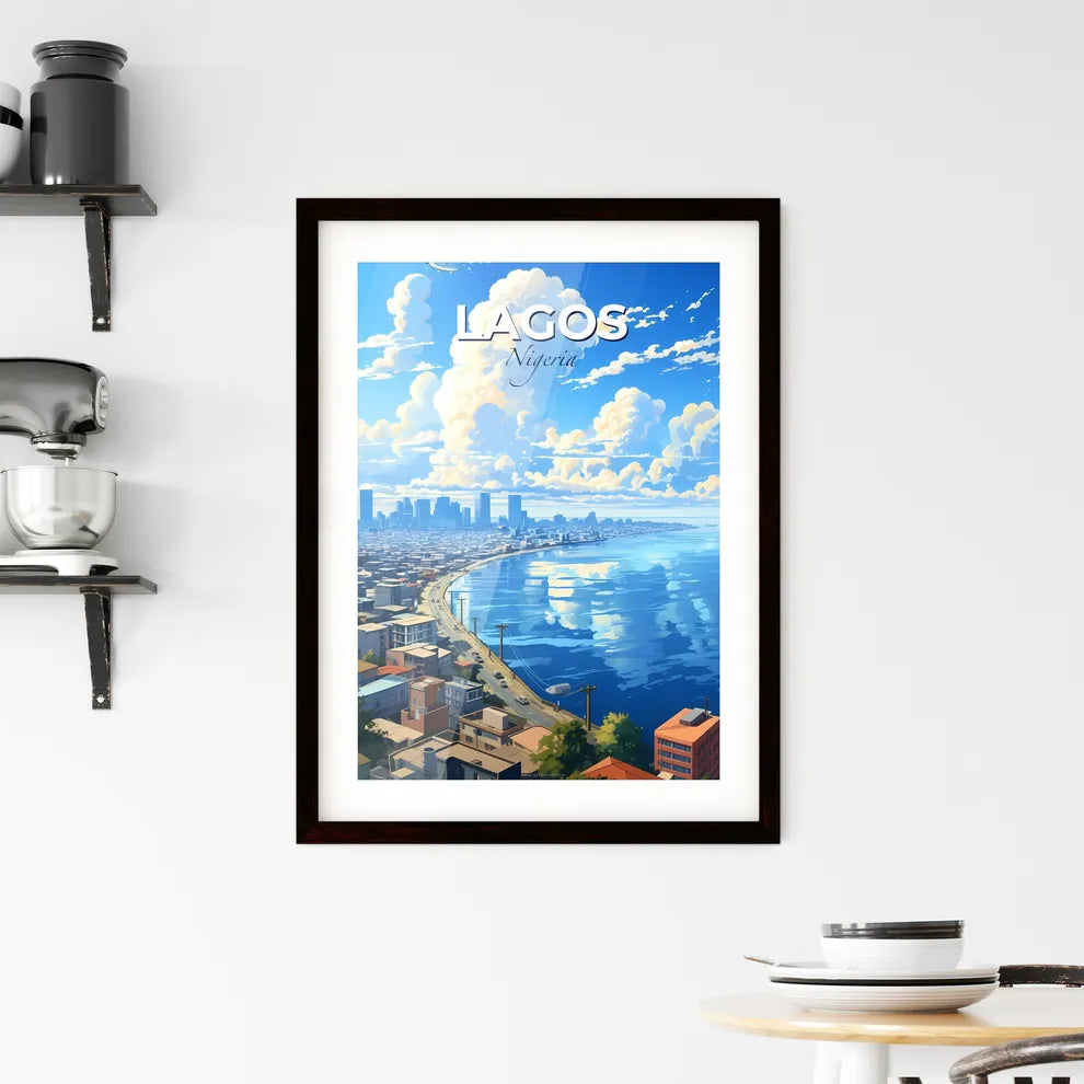 Vibrant Lagos Nigeria Skyline Painting - Urban African City Art Print Default Title