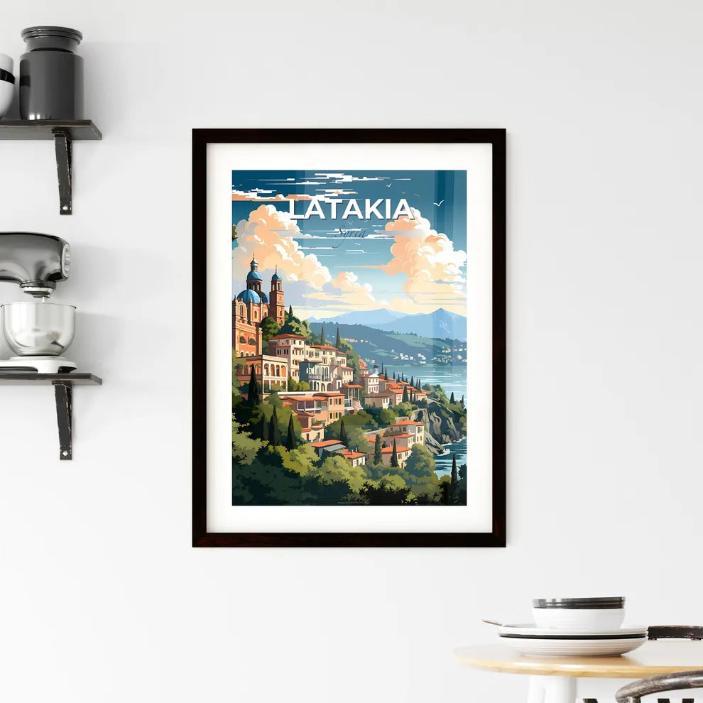 Expressive Latakia City Skyline Painting: Vibrant Artistic Interpretation by the Sea Default Title