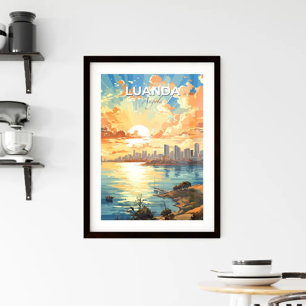 Vibrant Sunset over Luanda City Skyline, Angola - a Canvas Painting Default Title
