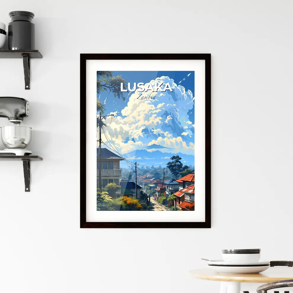 Vibrant Lusaka, Zambia Skyline Urban Landscape Cityscape Painting Digital Art Default Title