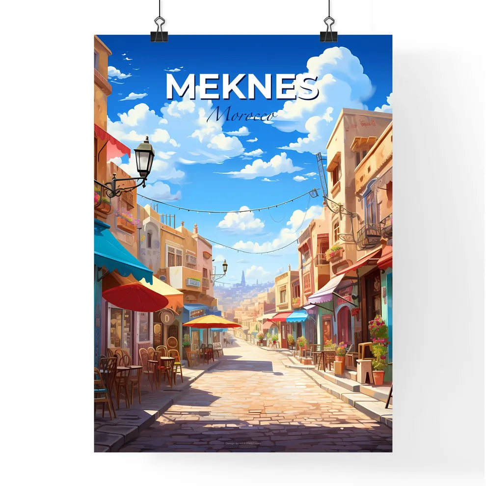 Meknes Morocco City Skyline with Colorful Buildings and Street Art Default Title