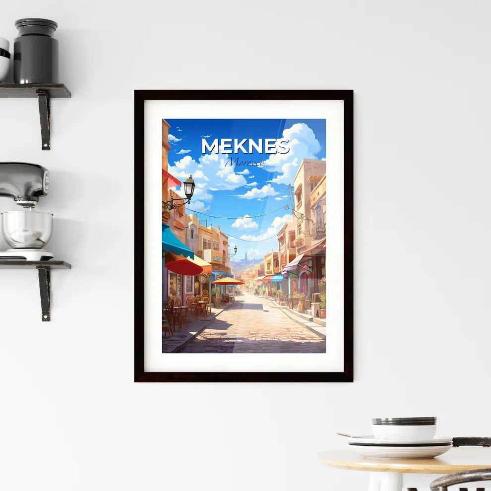 Meknes Morocco City Skyline with Colorful Buildings and Street Art Default Title