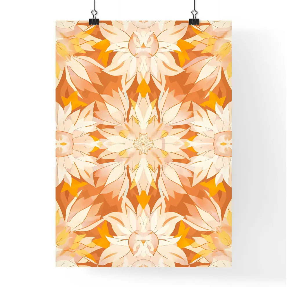 Mexican Floral Geometrical Shapes Non Unifor Poster