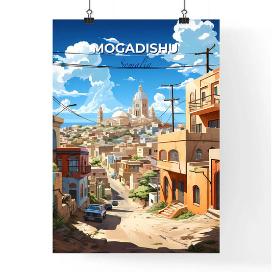 Vibrant Mogadishu Skyline Street Painting Art Cityscape Default Title
