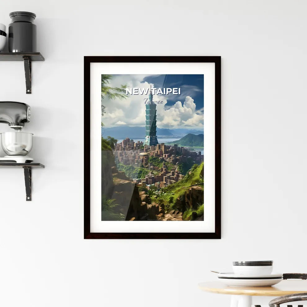New Taipei Taiwan Skyline - Modern City Landscape Painting with Vibrant Colors and Bold Brushstrokes Default Title