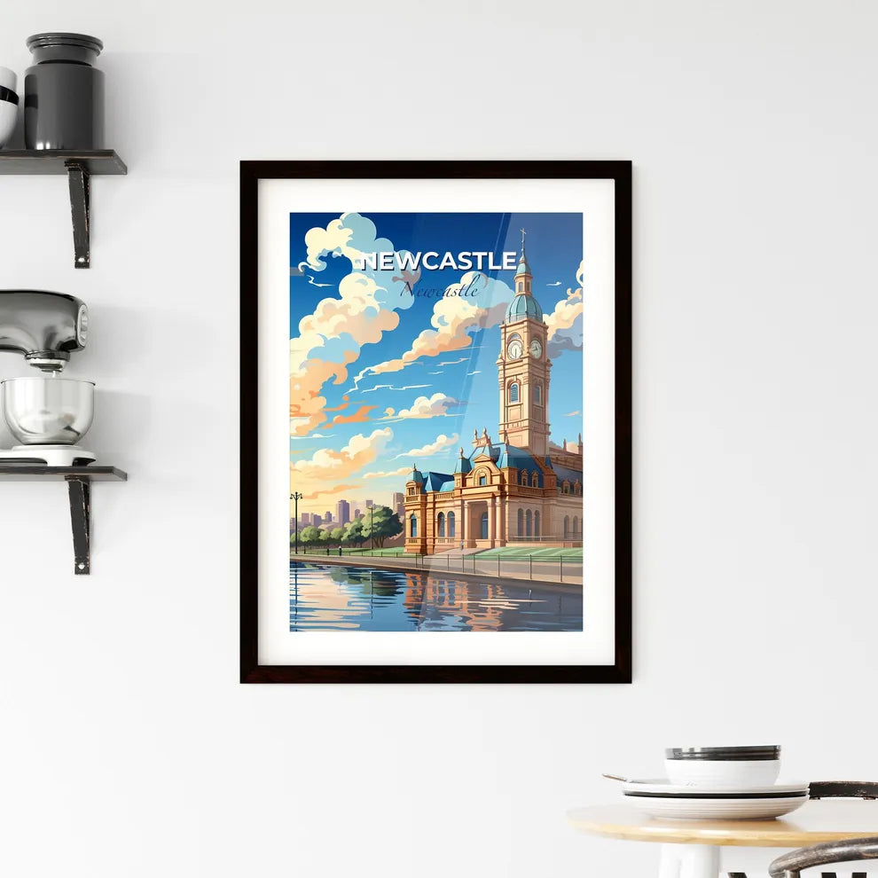Newcastle Australia Building Skyline Painting Clock Tower Art Painting Vibrant Sydney Default Title
