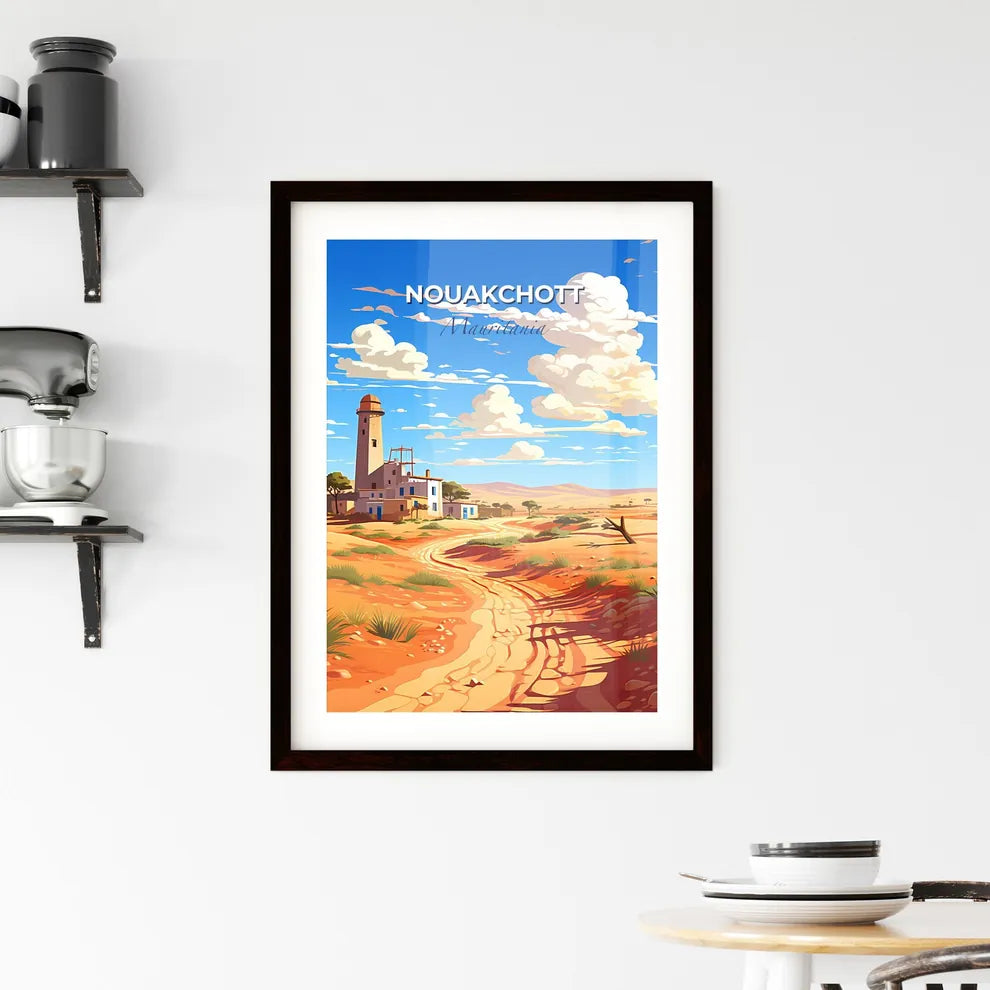 Abstract Art Nouakchott Mauritania Cityscape Street House Painting Default Title