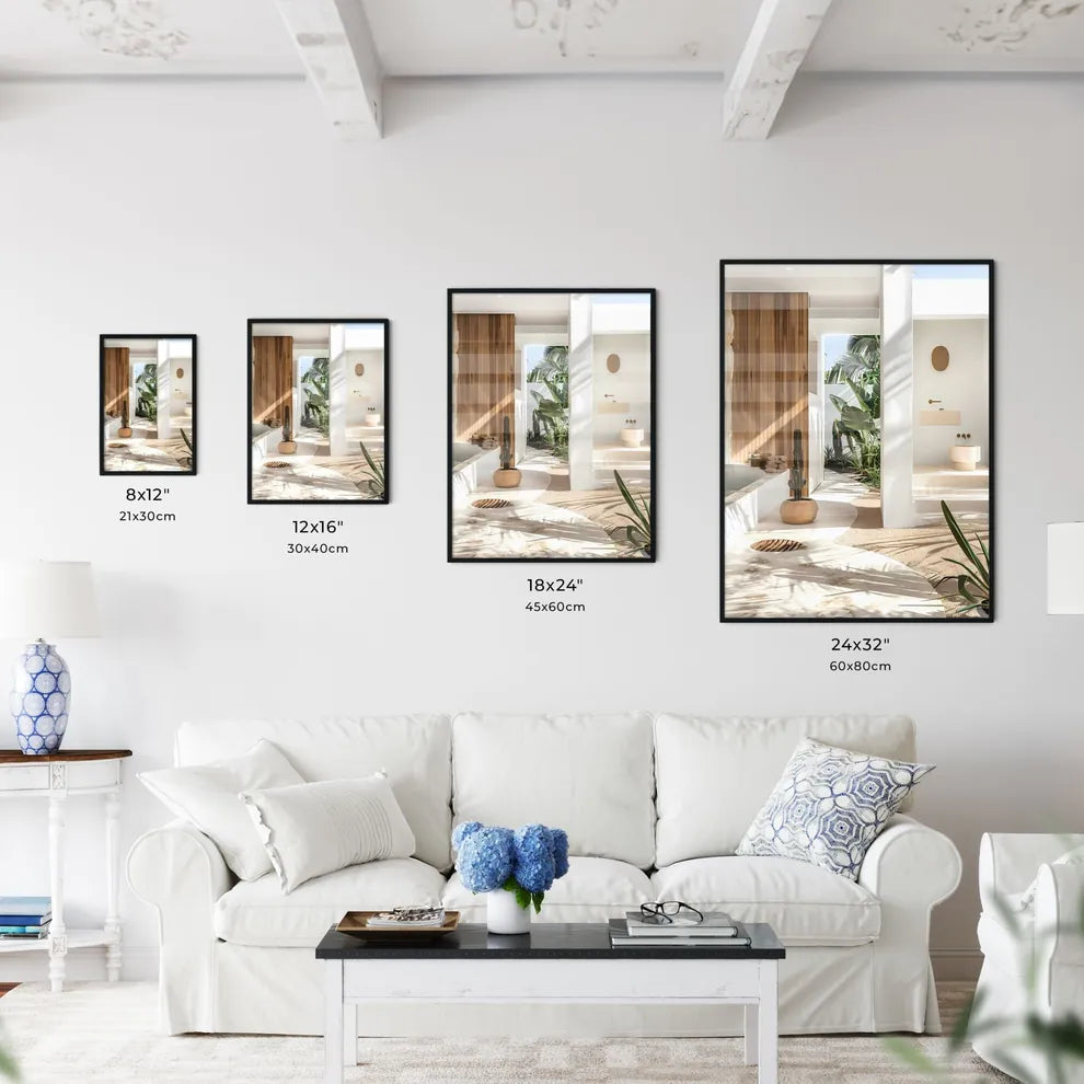 Serene outdoor garden oasis with tropical pl - Kitchen Hangings